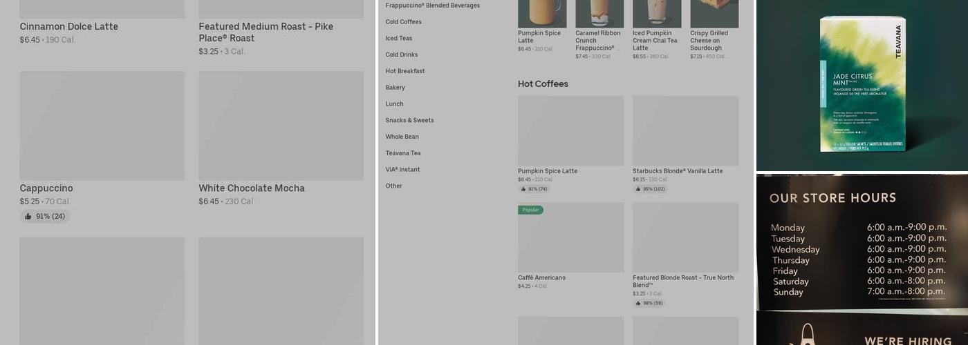 Starbucks Menu