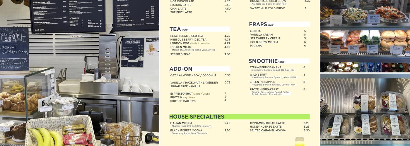 DALINA Main st. Menu