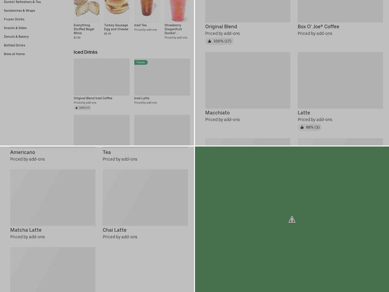Dunkin' Menu