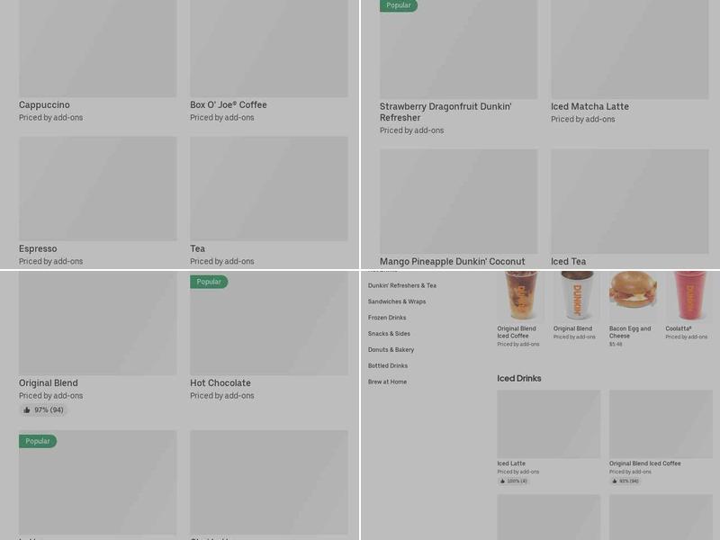 Dunkin' Menu