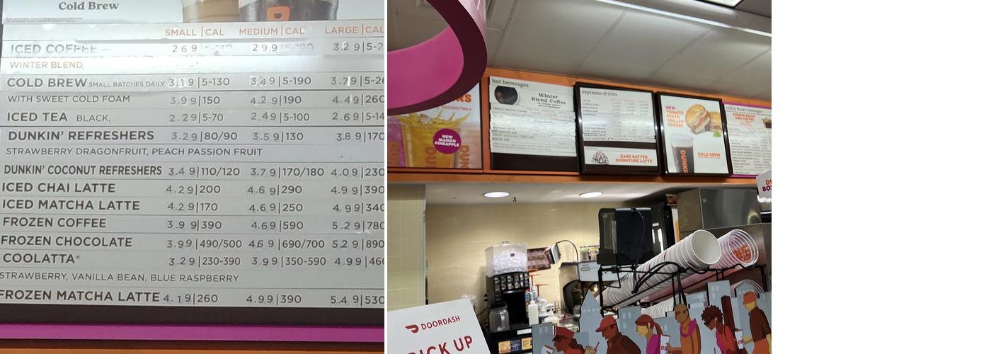 Dunkin' Menu