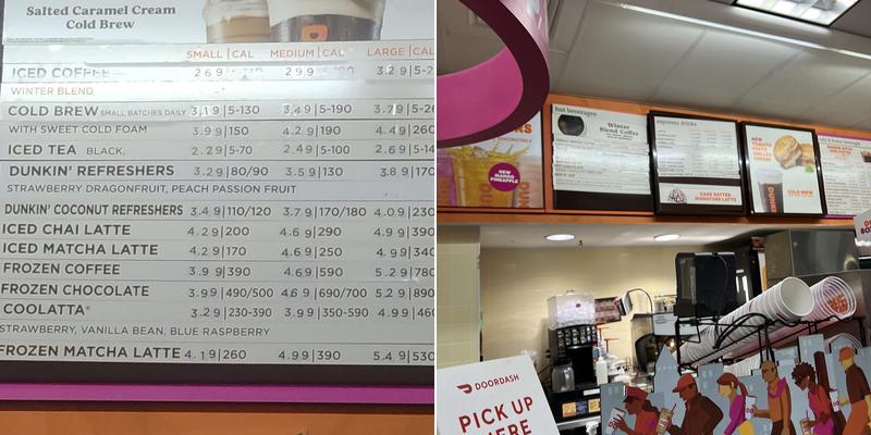 Dunkin' Menu