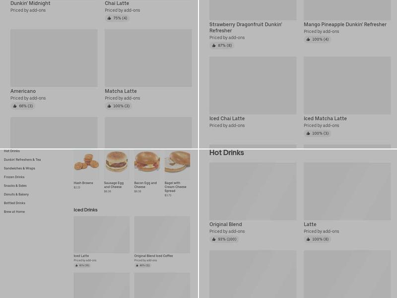 Dunkin' Menu