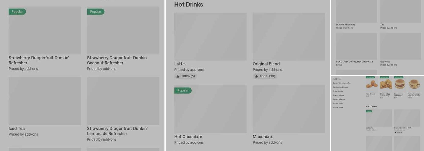 Dunkin' Menu