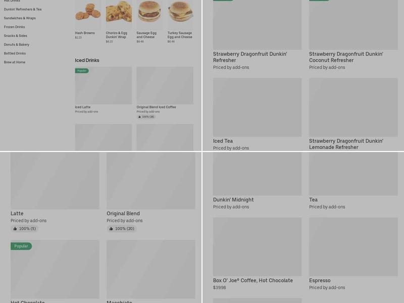 Dunkin' Menu