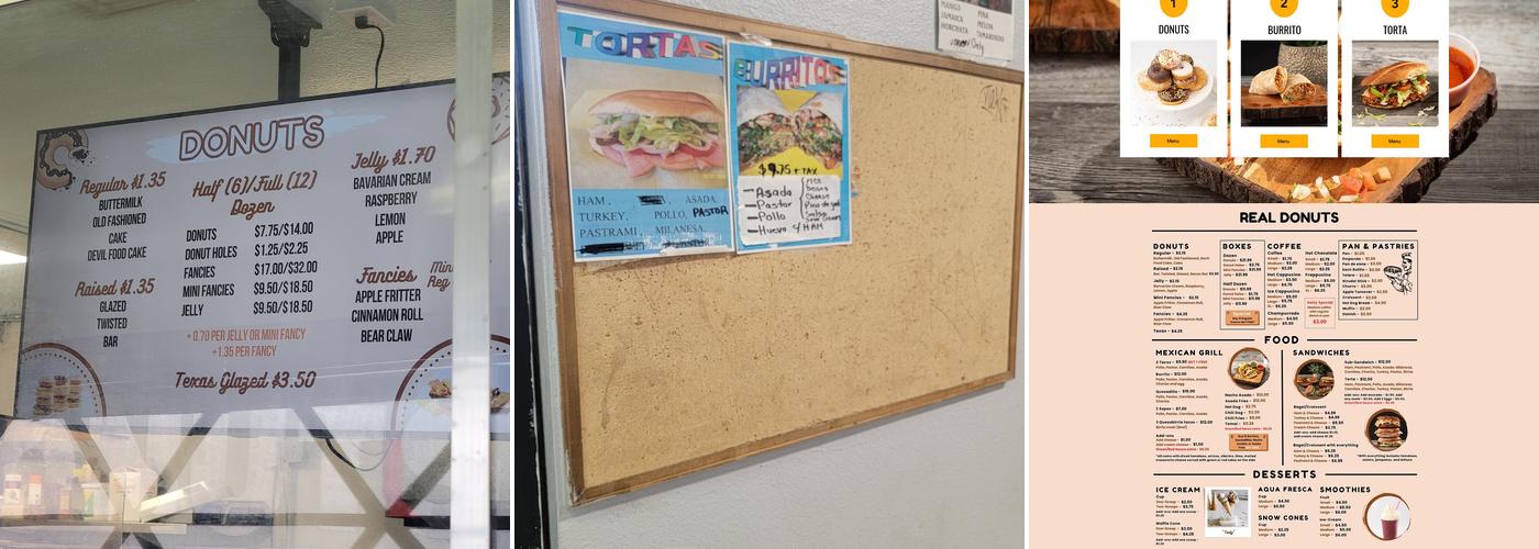 Real Donut #2 Menu