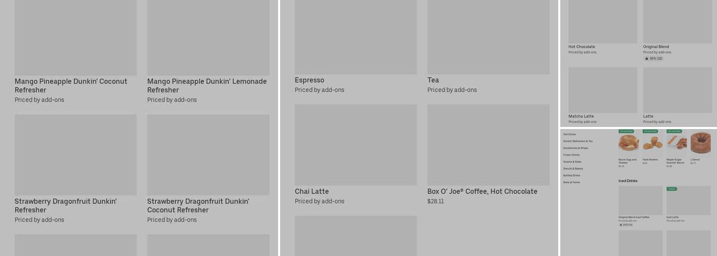 Dunkin' Menu