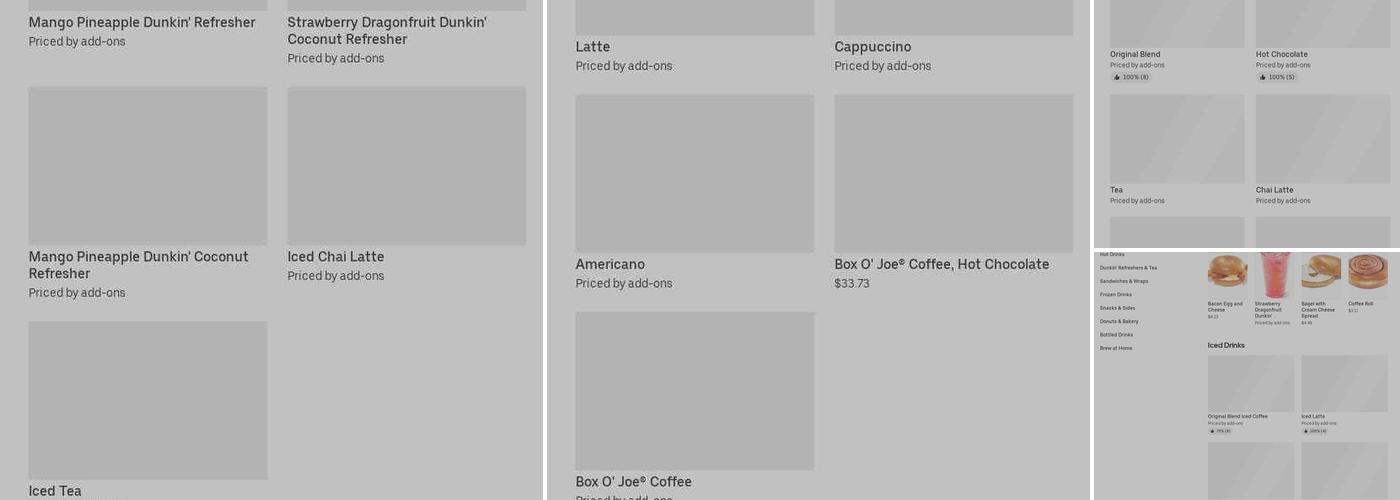 Dunkin' Menu