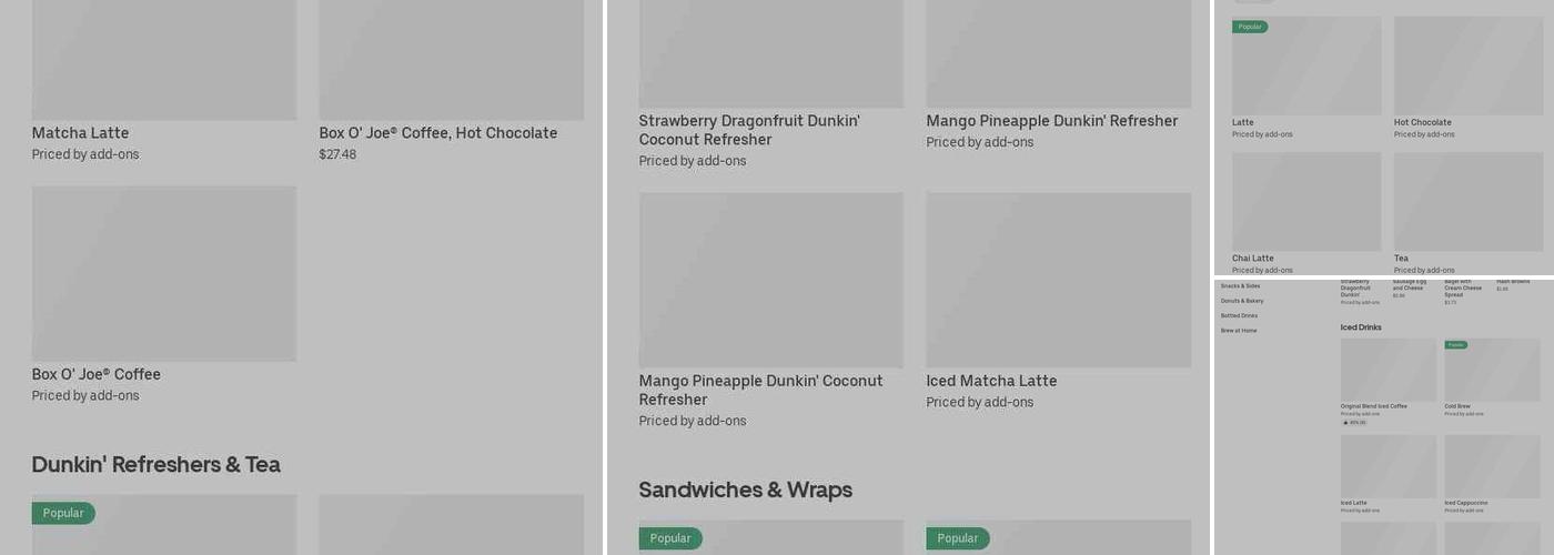Dunkin' Menu