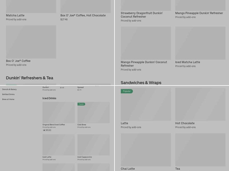 Dunkin' Menu