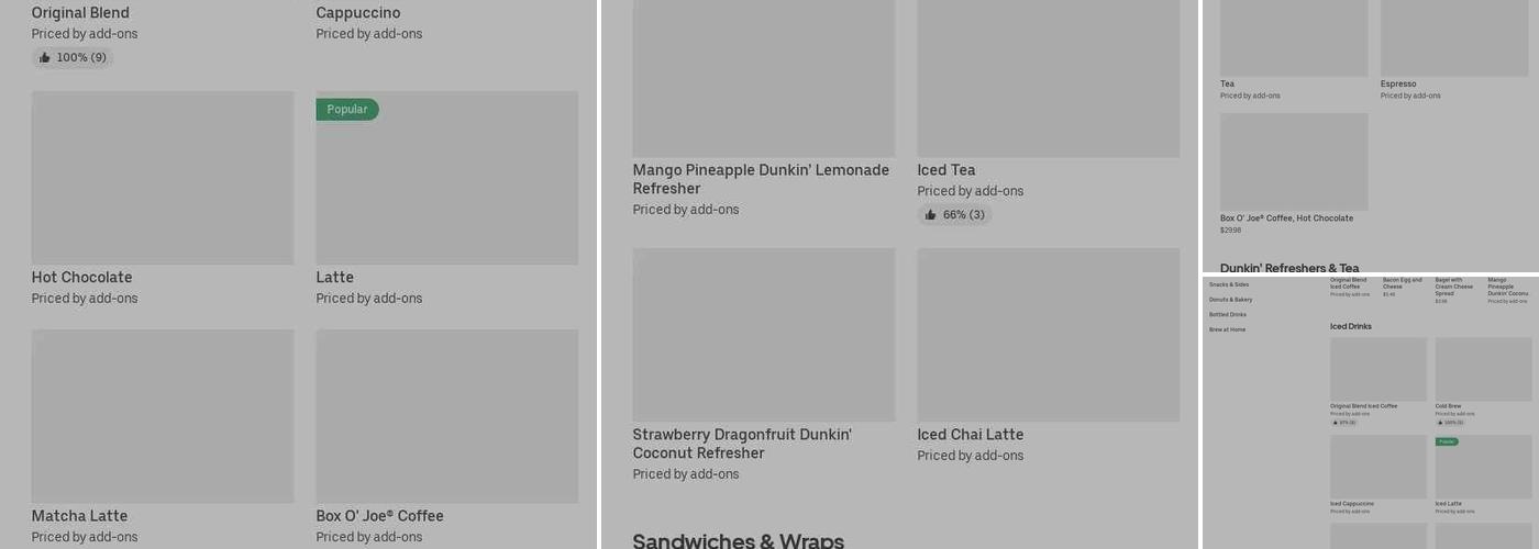 Dunkin' Menu