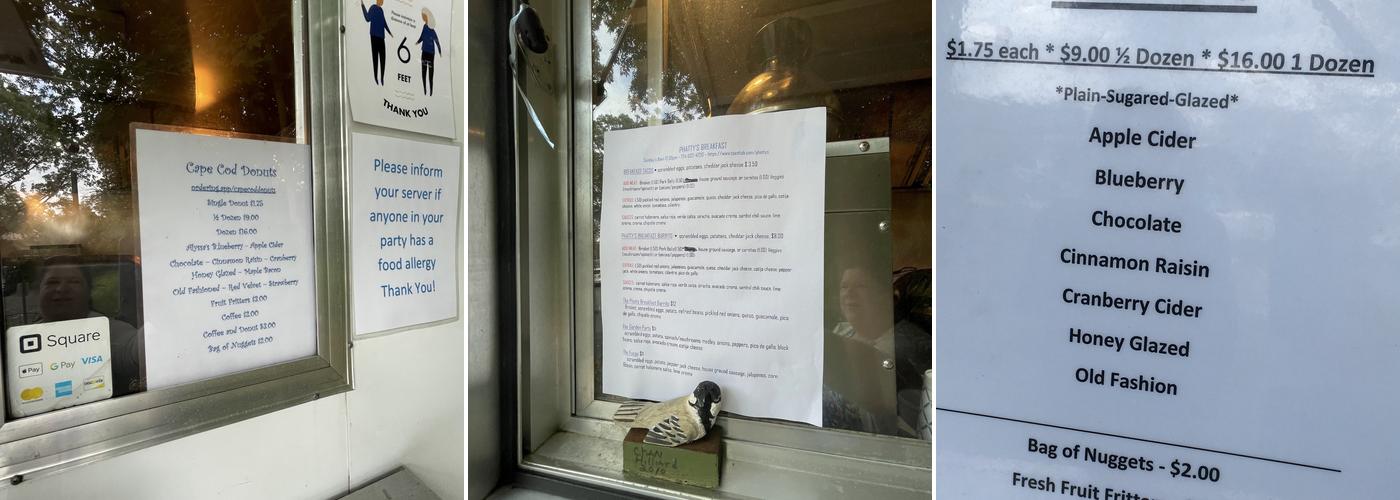 Cape Cod Donuts Menu
