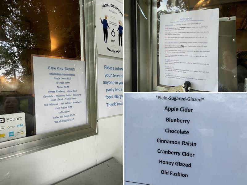 Cape Cod Donuts Menu