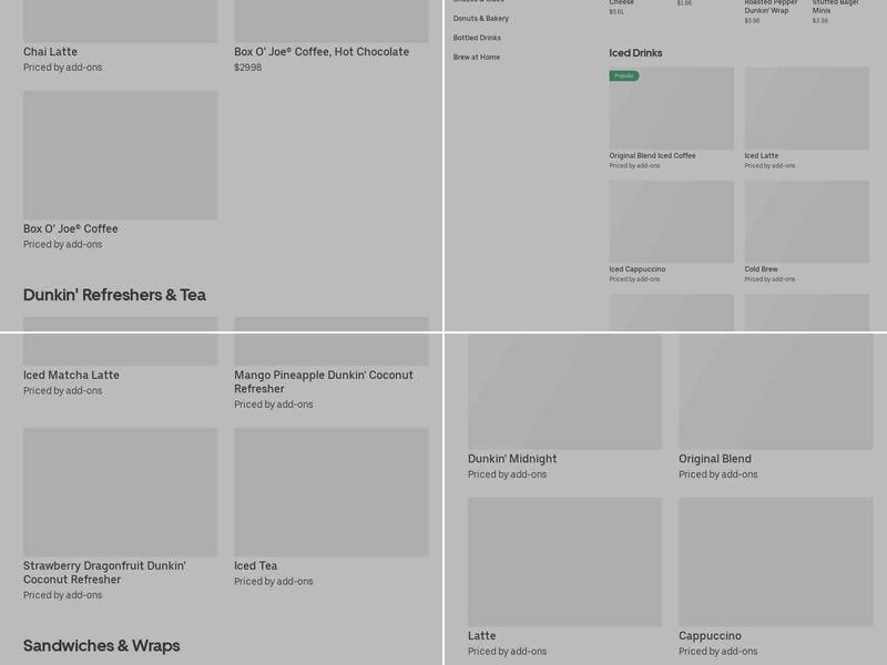 Dunkin' Menu