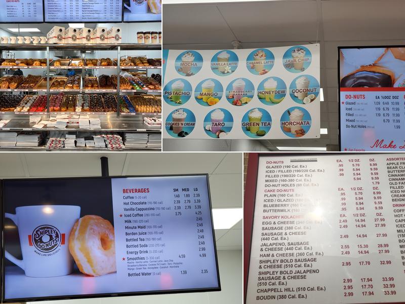 Shipley Do-Nuts Menu