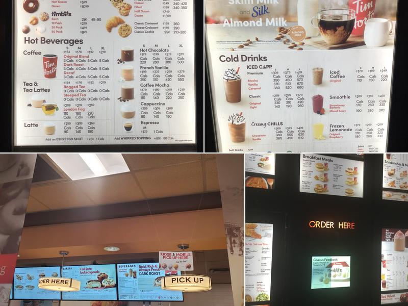 Tim Hortons Menu