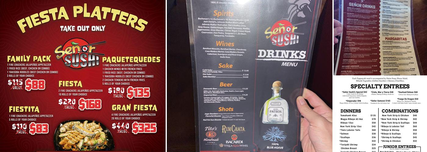 Señor Sushi & Teppanyaki Menu