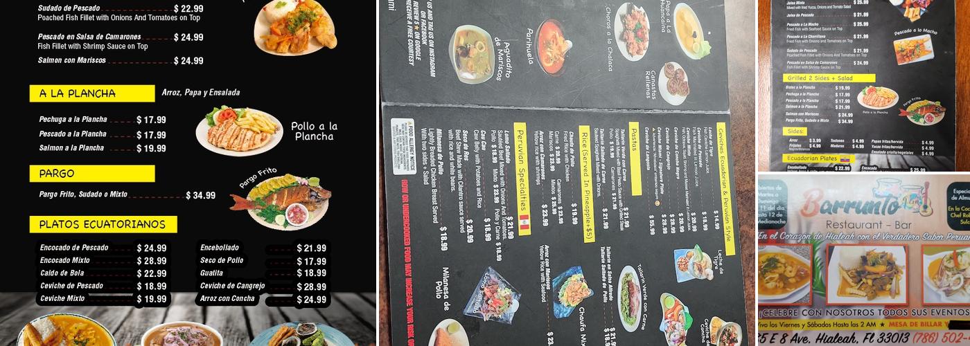 CEVICHE MIAMI Menu