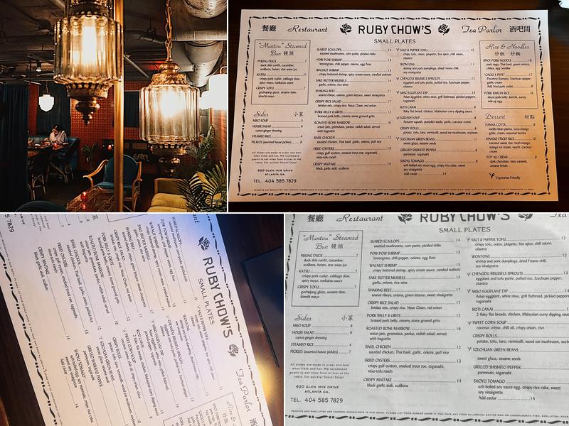 Ruby Chow's Menu