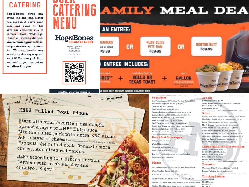 Hog-N-Bones -Leesburg Ga. Menu