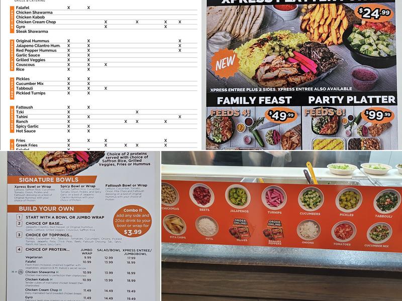 Mr Kabob Xpress Grille & Catering Livonia Menu