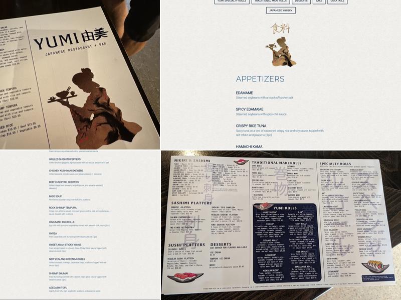 Yumi Japanese Restaurant & Bar - Saint Paul Menu