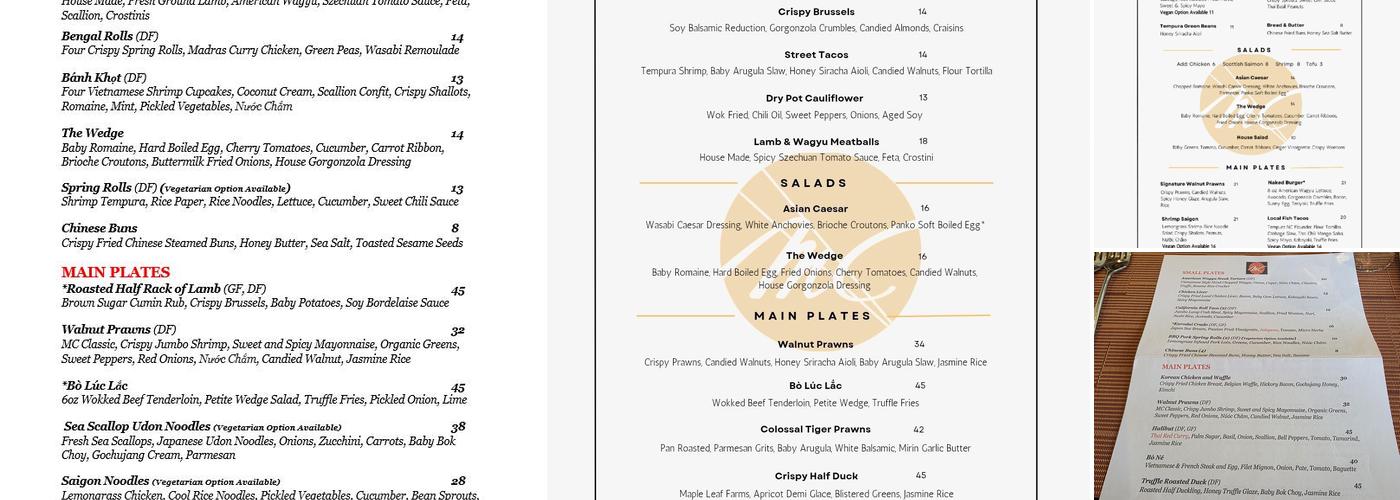 MC Restaurant Menu