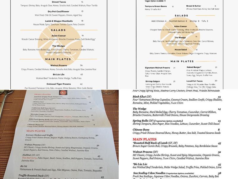 MC Restaurant Menu