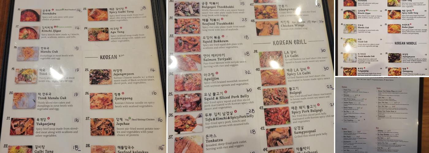 Korean Kitchen Wake Forest Menu