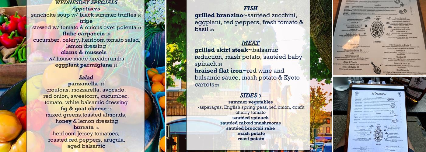 La Rocca Menu