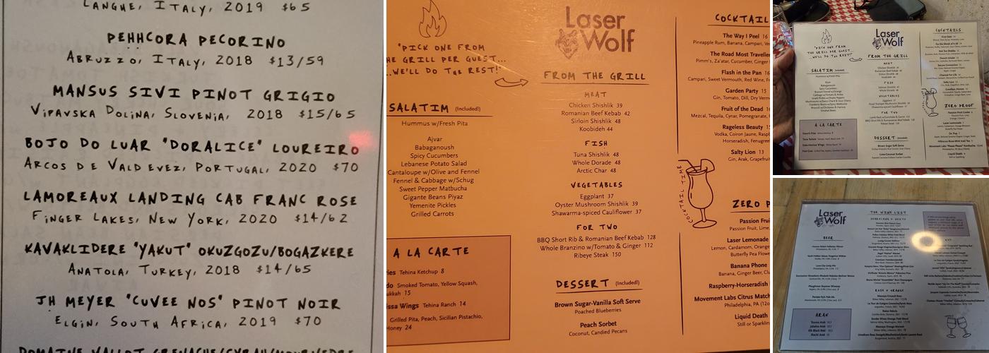 Laser Wolf Menu