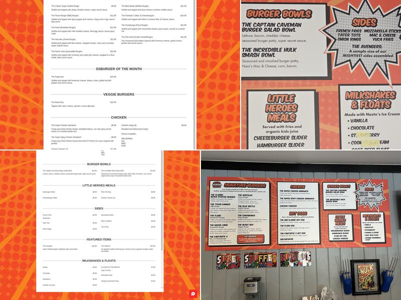 Super Stuffed Burgers Menu