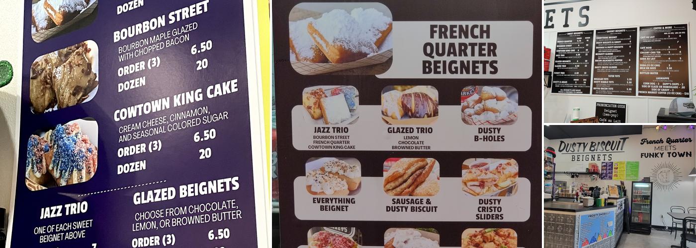 Dusty Biscuit Beignets Menu