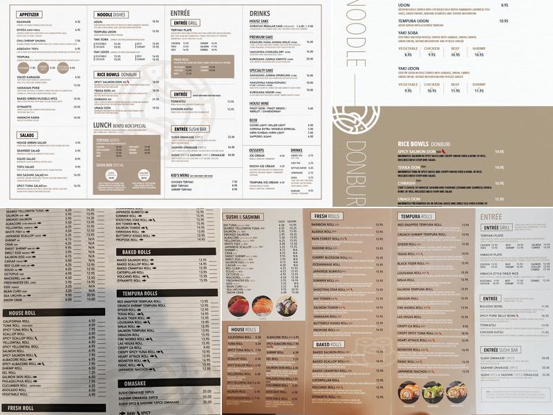 Sushi Maru Japanese Restaurant Menu