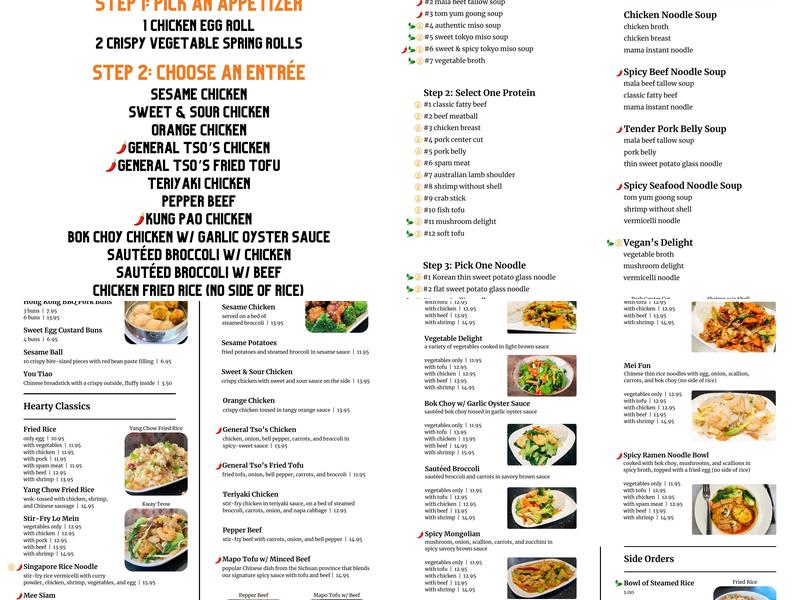 100°C Grill & Hot Pot Menu