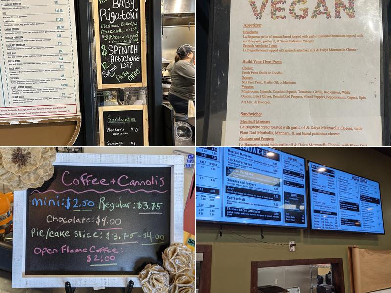 Bad Nonna's Pasta Menu