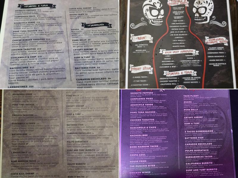 Compadres Cantina Menu