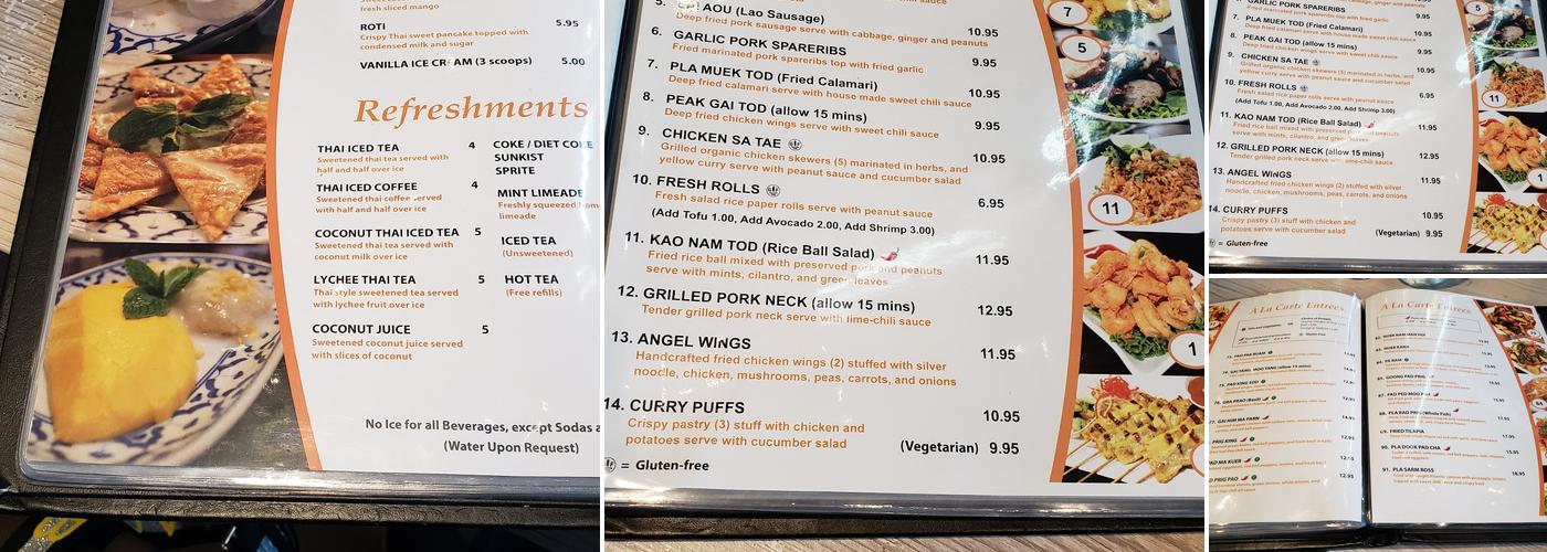 Chai Thai Noodles Berkeley Menu