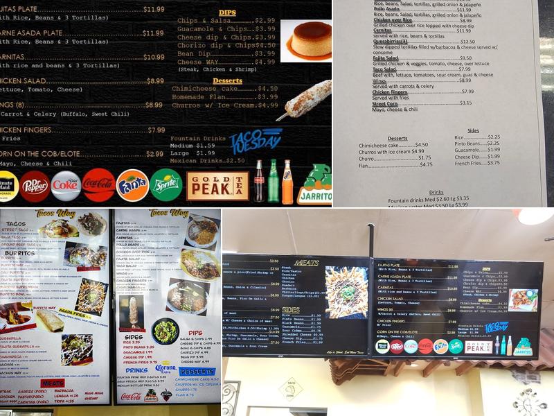 Tacos Way Menu