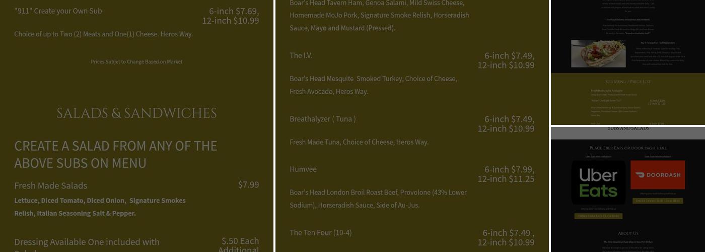 Heros Downtown Subs & Salads Menu