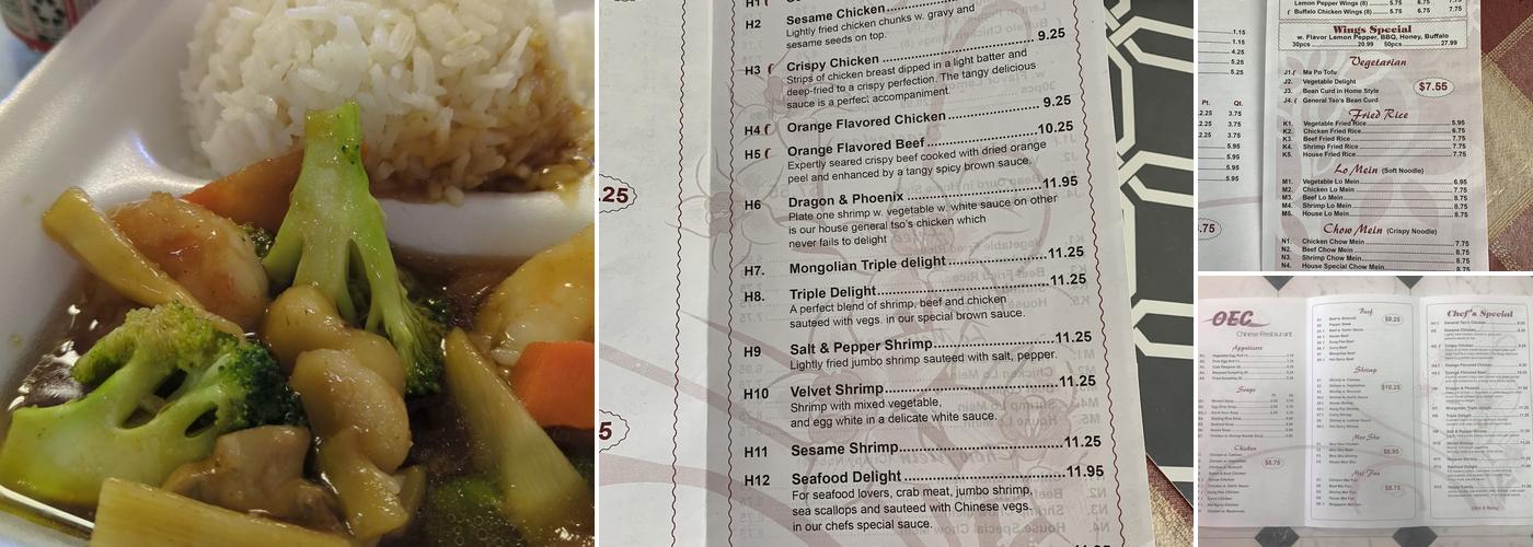 OEC CHINESE EXPRESS Menu