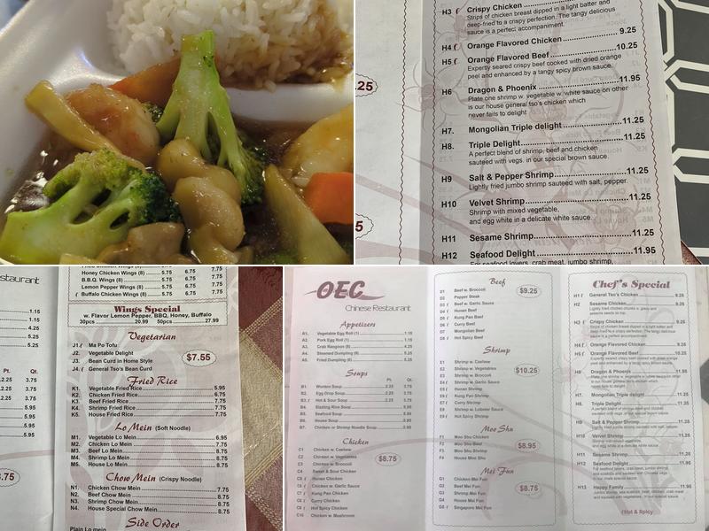 OEC CHINESE EXPRESS Menu