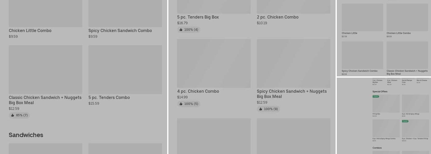 KFC Menu