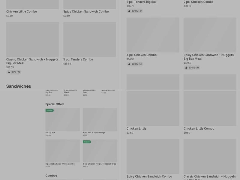 KFC Menu