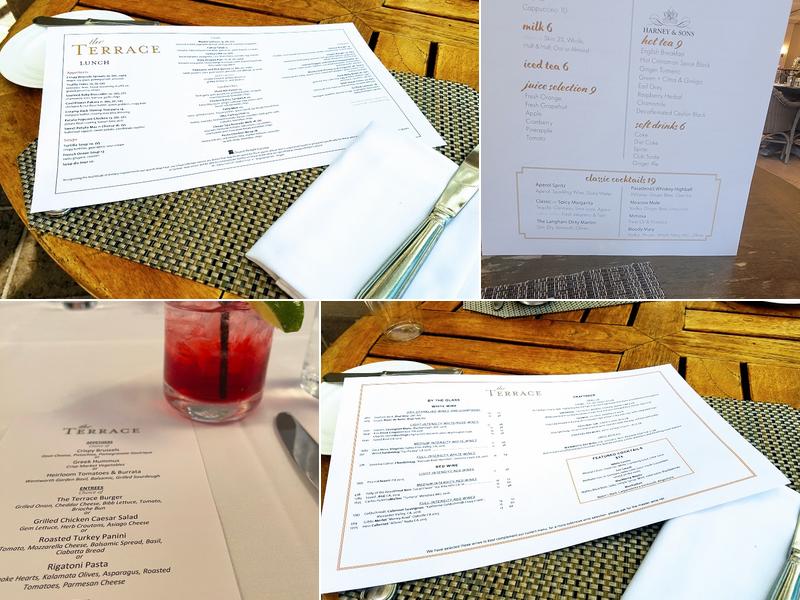 The Terrace Restaurant Menu