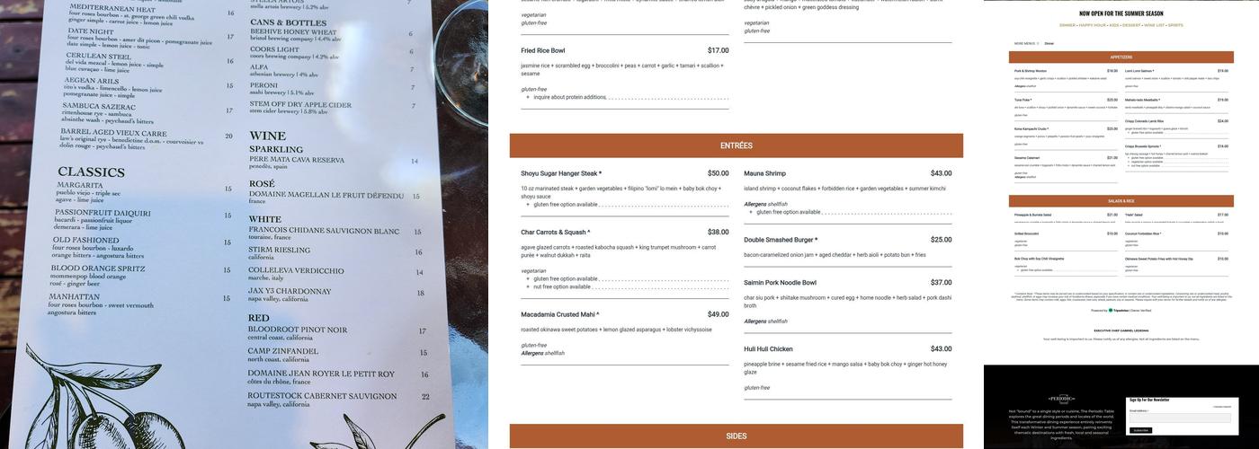 The Periodic Table Menu