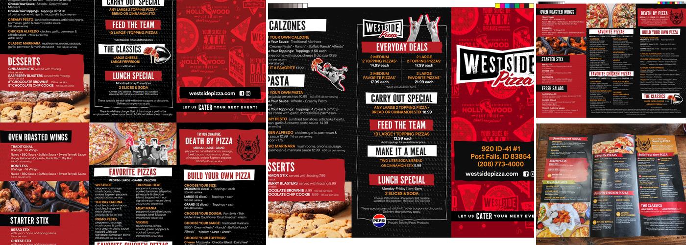Westside Pizza Menu