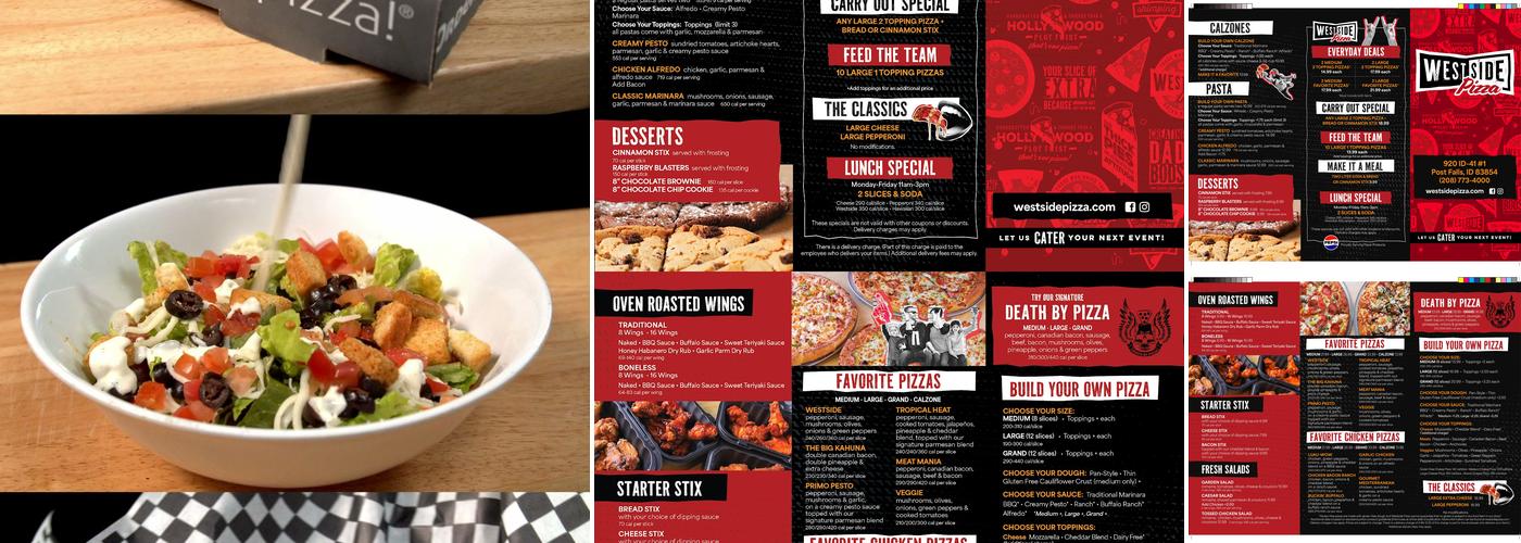 Westside Pizza Menu