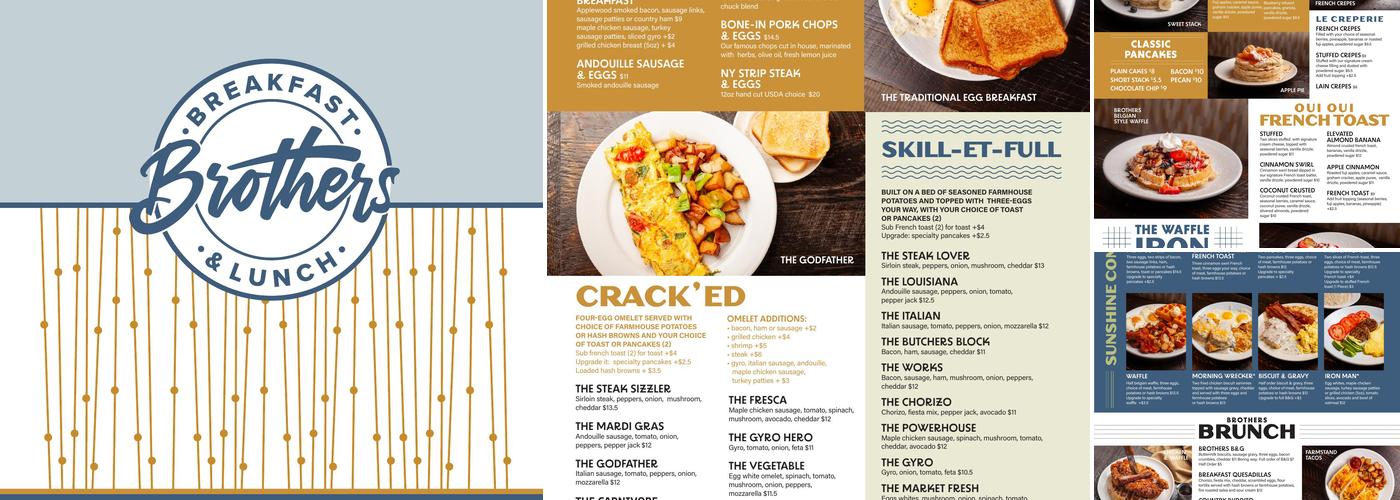 Brothers Breakfast & Lunch Menu