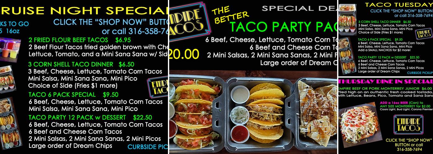 Empire Tacos Menu
